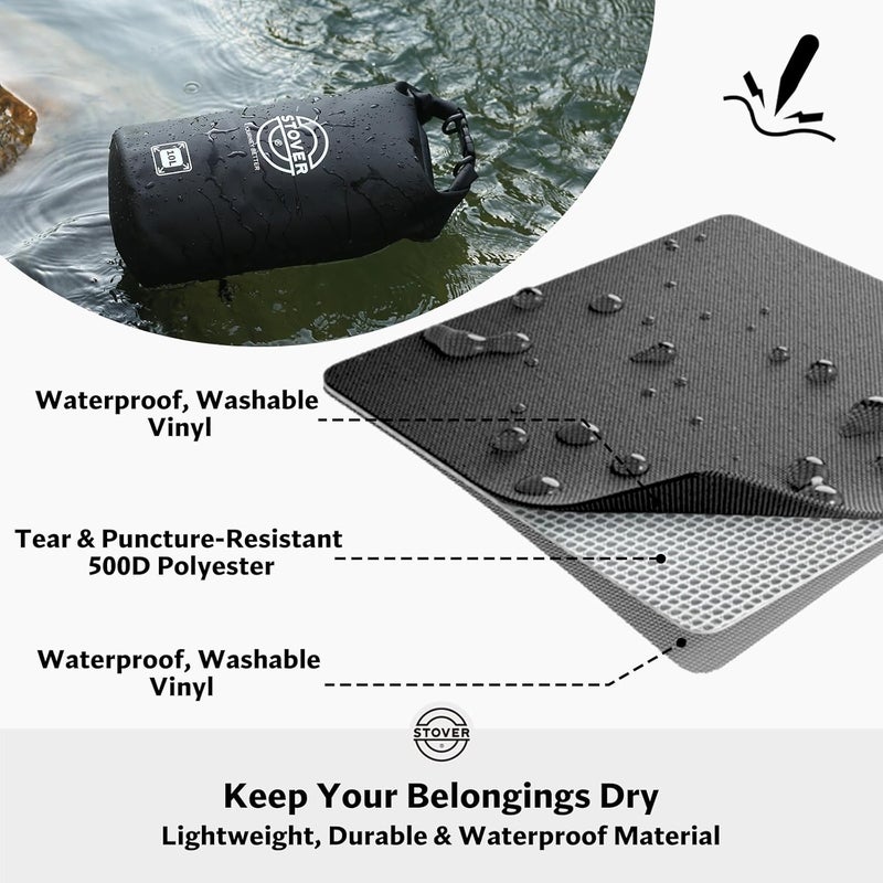 STOVER 5/10/25/30/40/55L Waterproof Dry Bag- Roll-Top Backpack w/Phone Case- Kayaking, Hiking, Camping, Boating- Men/Women - Image 2